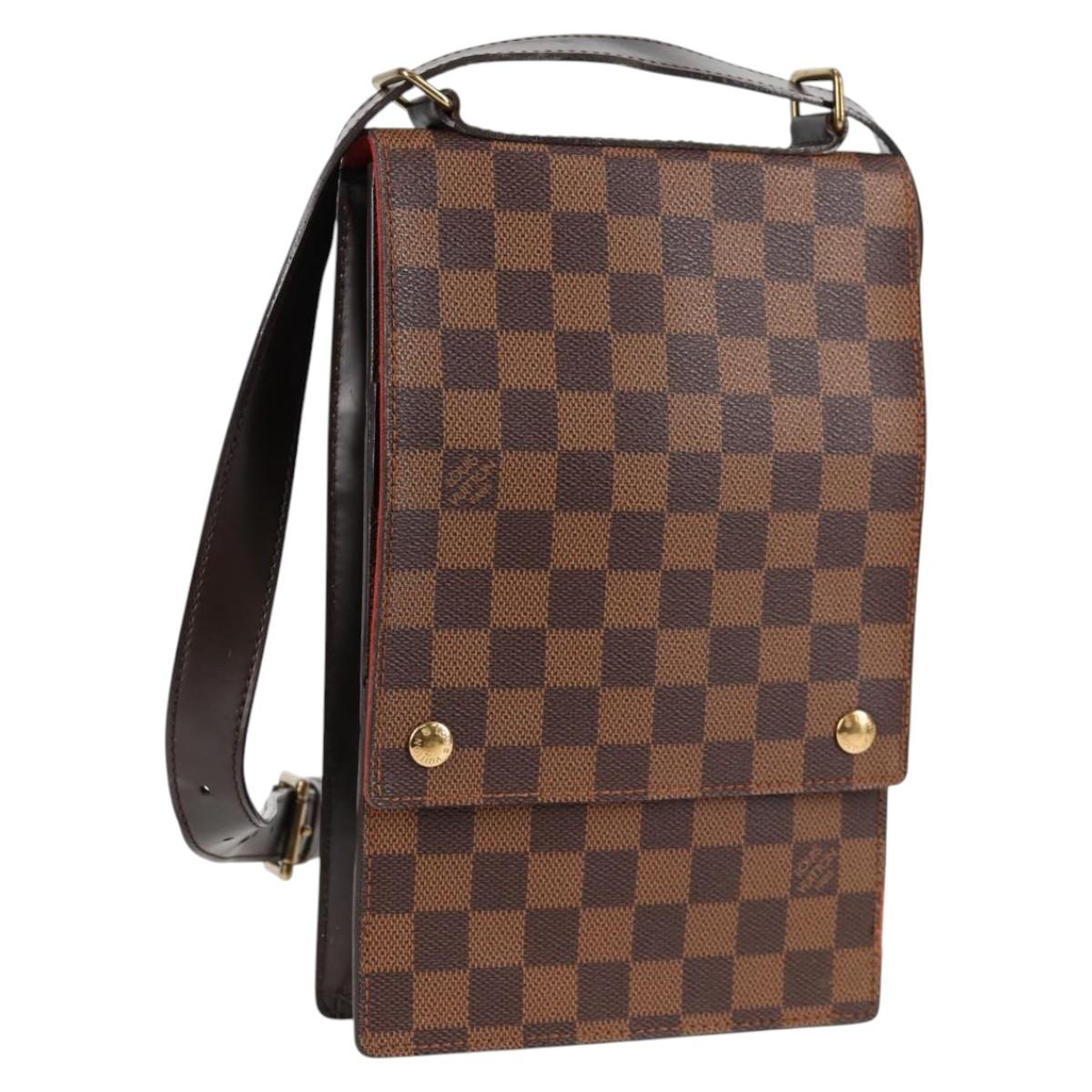 Louis Vuitton Portobello, Brown, Canvas, shoulder