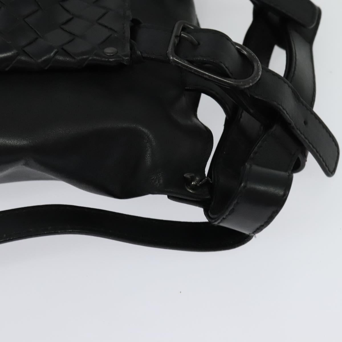 Bottega Veneta Intrecciato, Black, Leather, shoulder