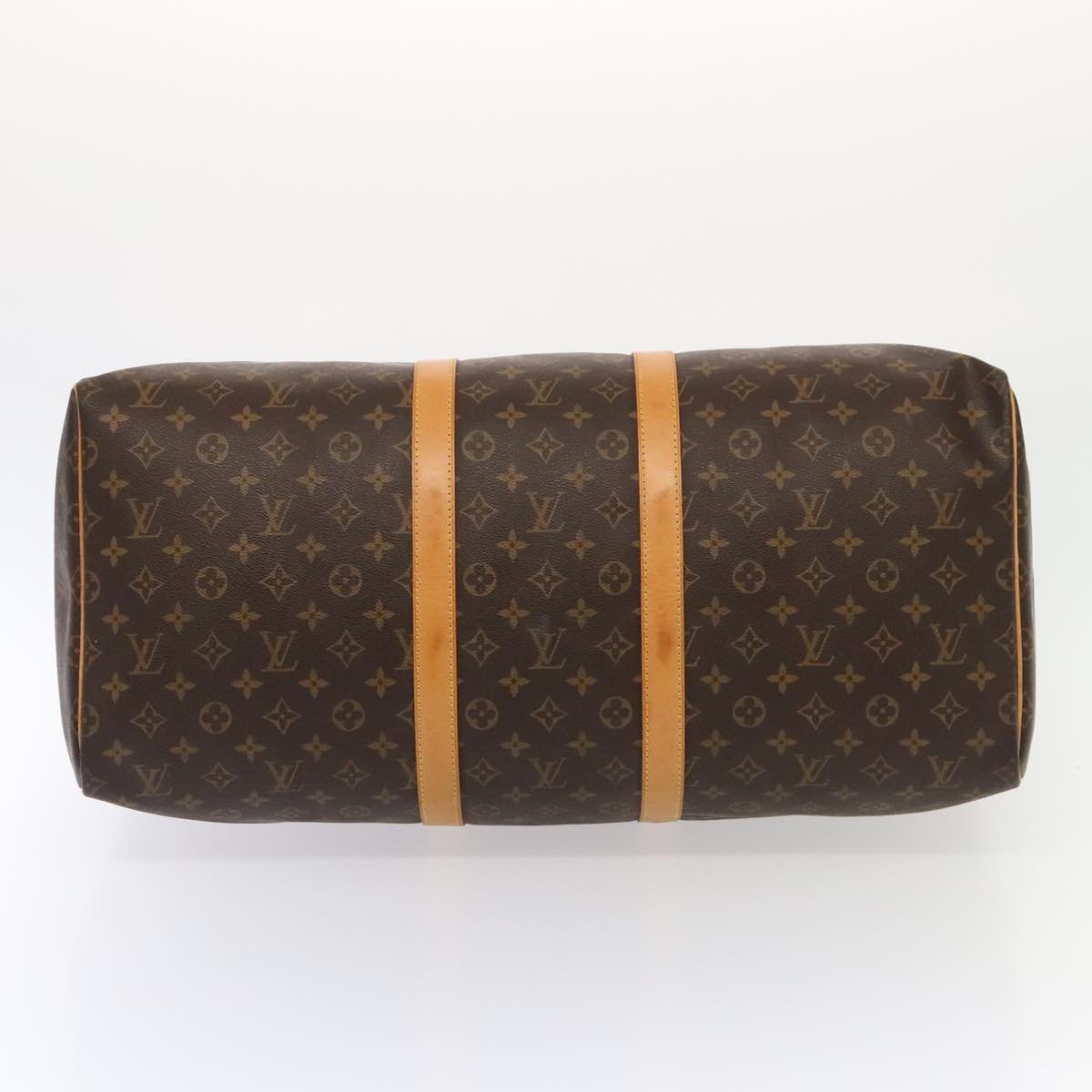 Louis Vuitton Keepall 55, Brown, Canvas, travel