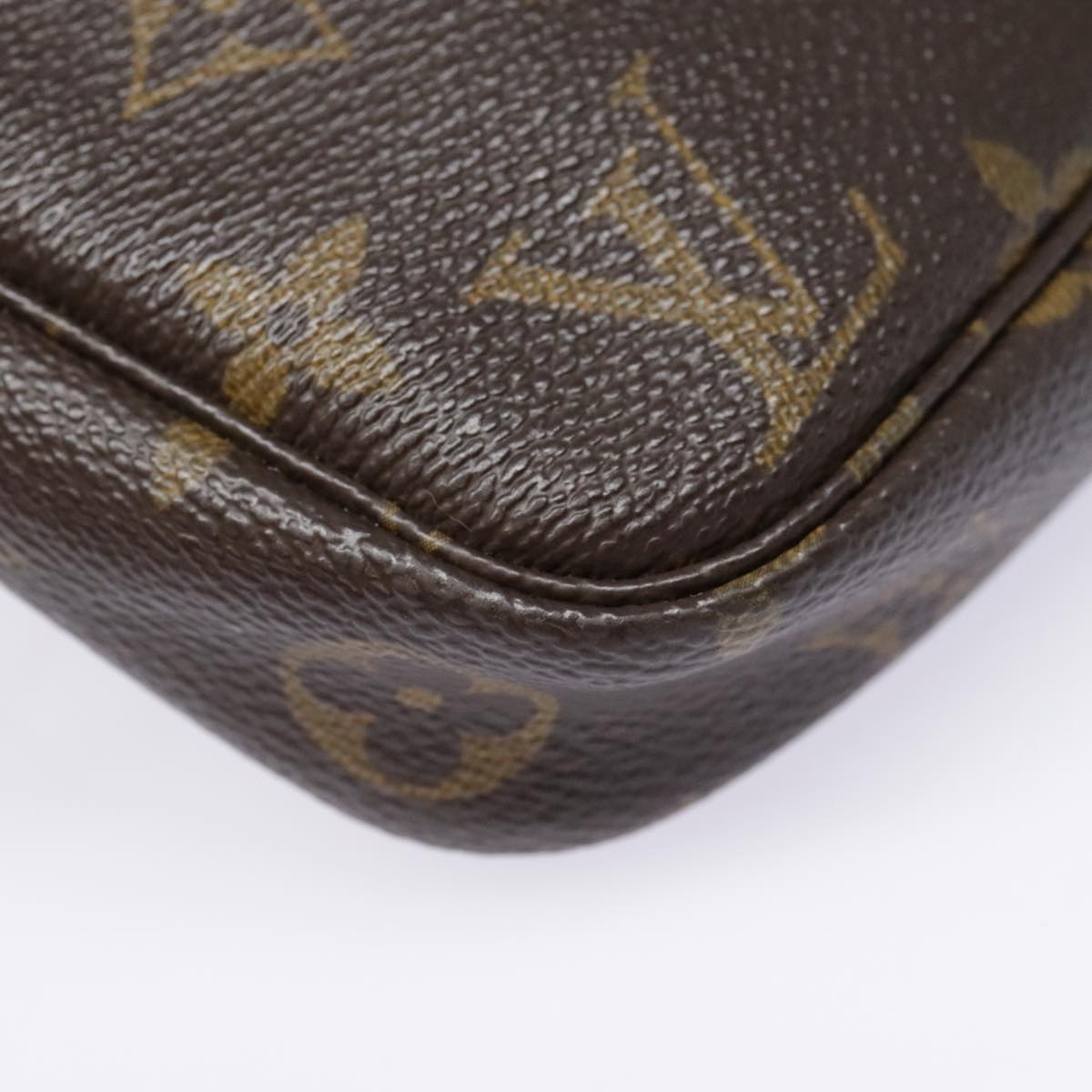 Louis Vuitton Pochette Accessoire, Brown, Canvas, clutch