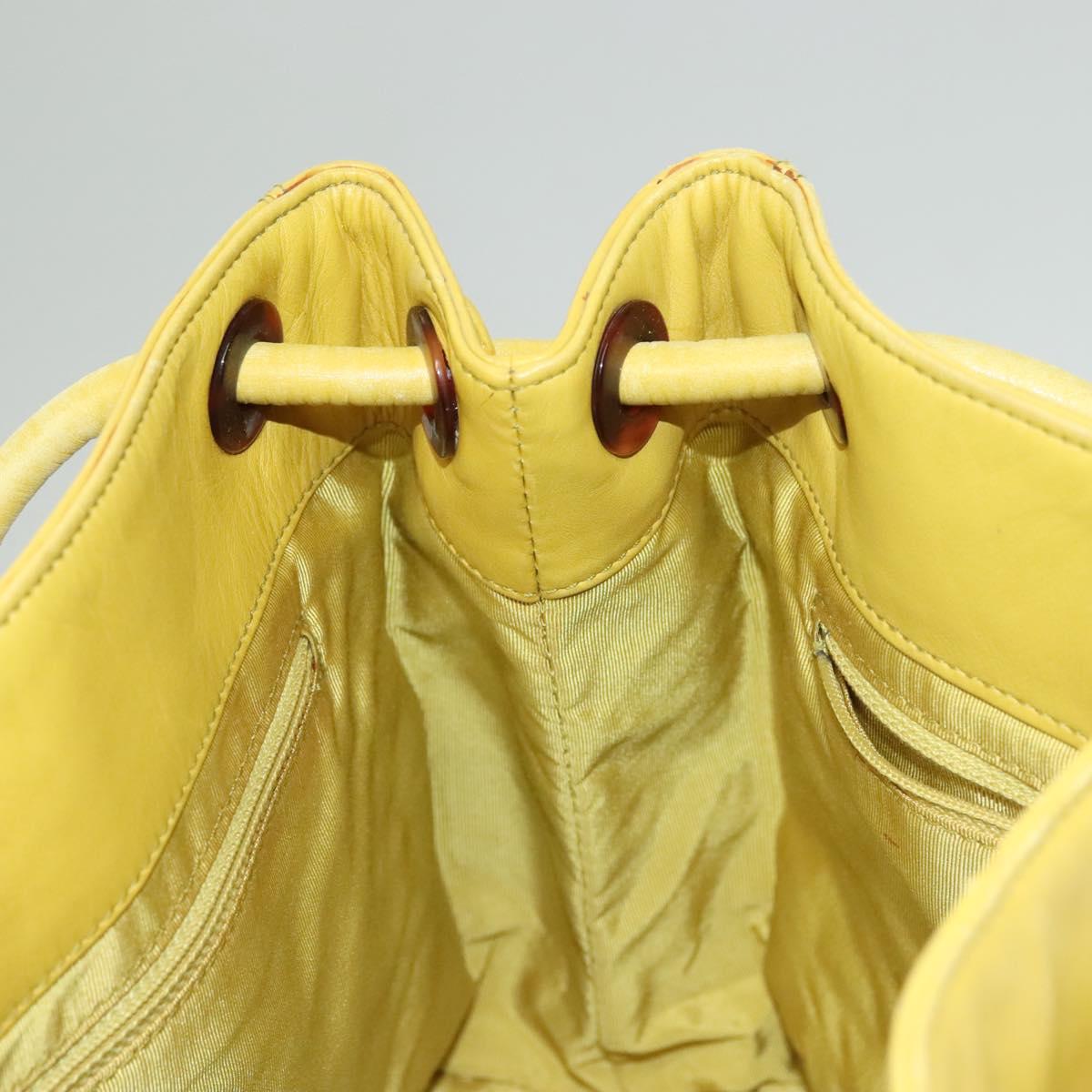 Chanel Coco Mark, Yellow, Leather, shoulder