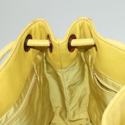 Chanel Coco Mark, Yellow, Leather, shoulder