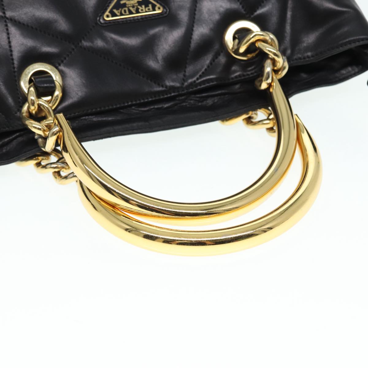 Prada, Black, Leather, handbag