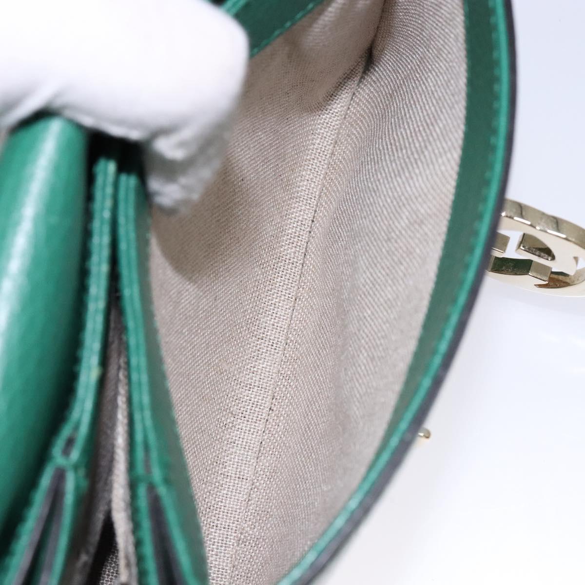 Gucci Interlocking G, Green, Leather, shoulder