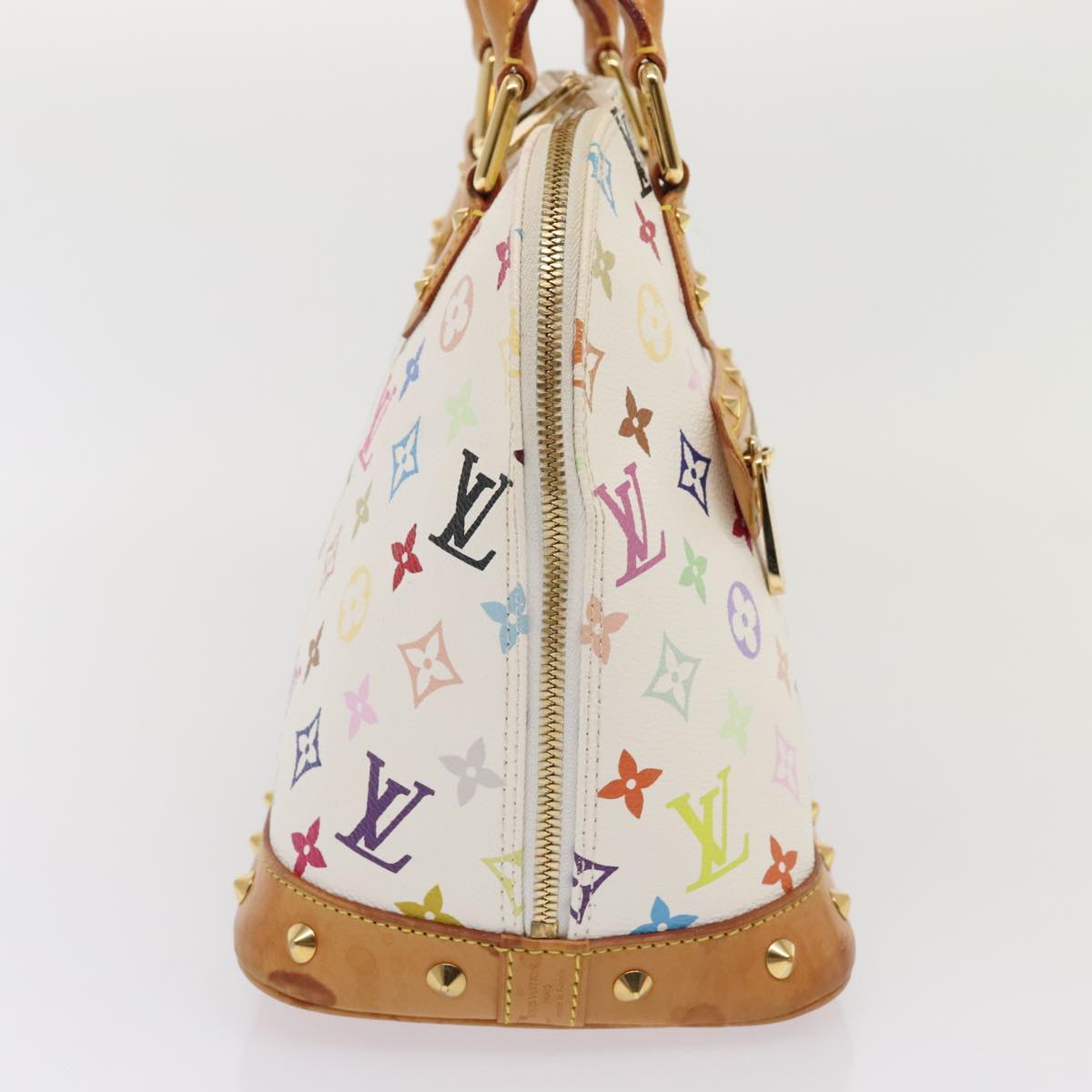 Louis Vuitton Alma, White, Canvas, handbag