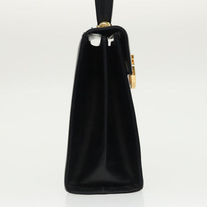 Salvatore Ferragamo Convertible Top Handle Bag Leather, BLACK, LEATHER, Handbag