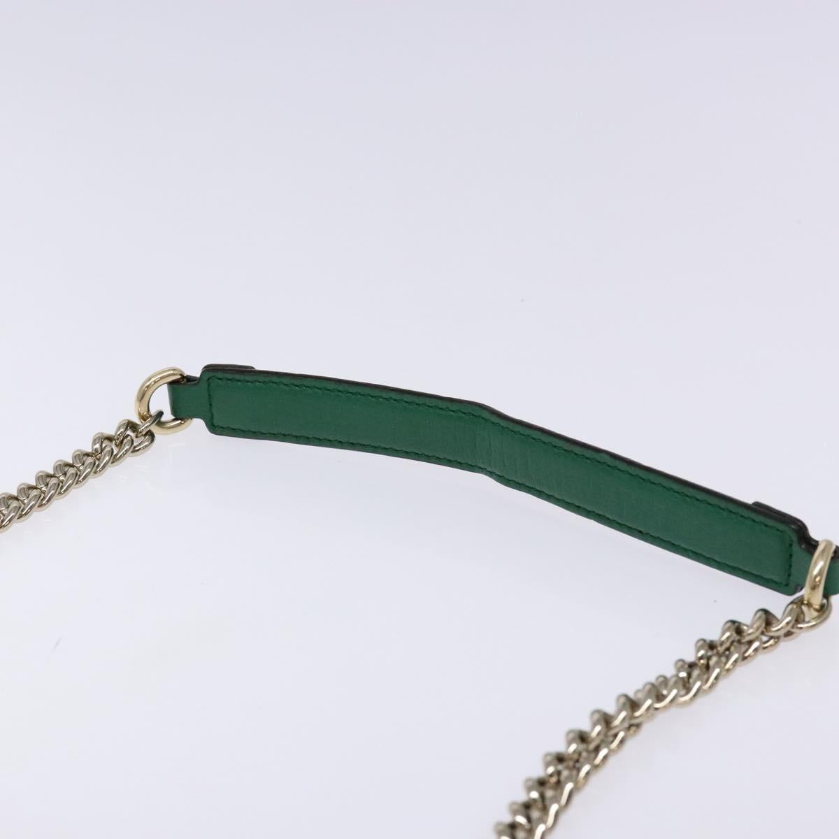 Gucci Interlocking G, Green, Leather, shoulder