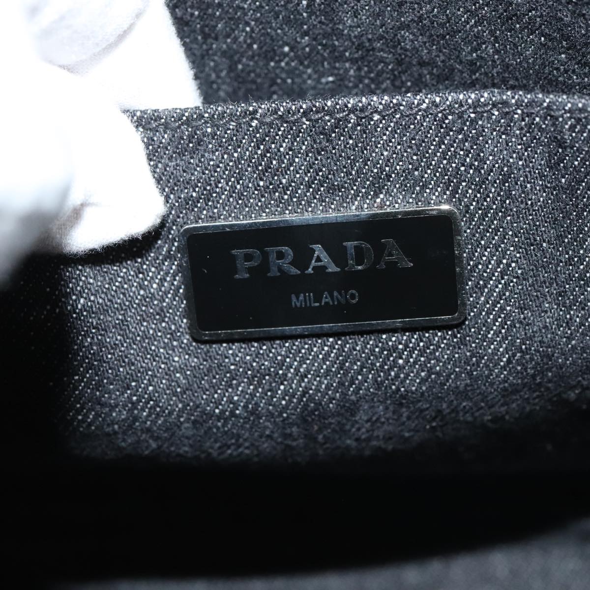 Prada Canapa, Black, Denim - Jeans, tote