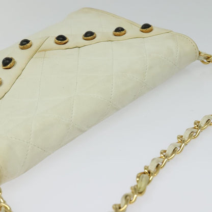 Chanel, White, Leather, shoulder