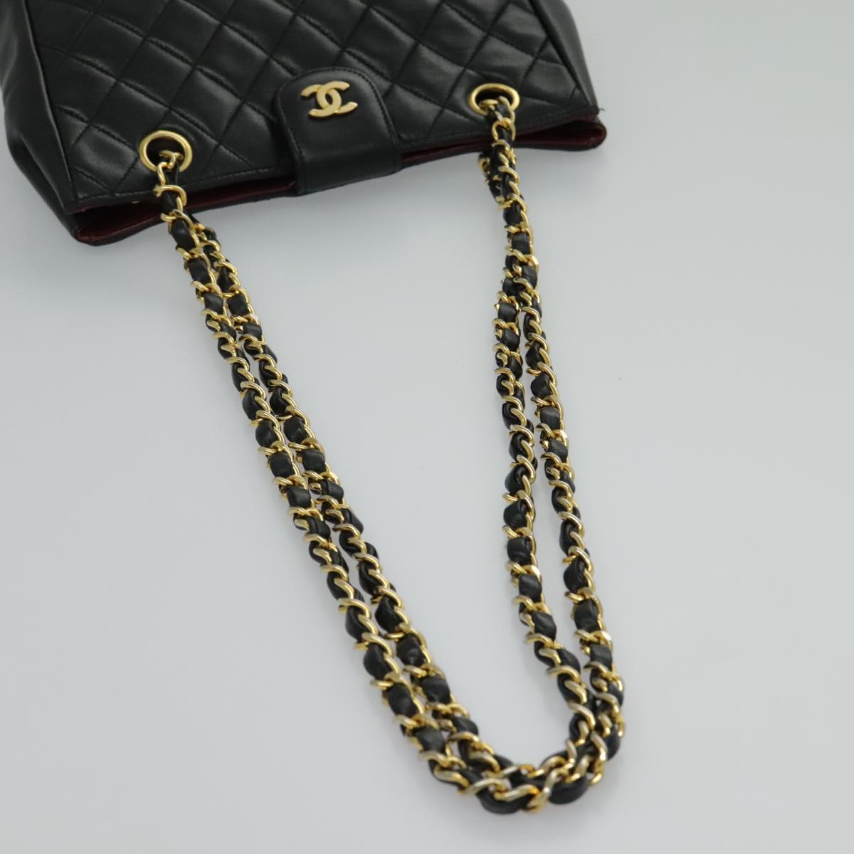 Chanel Cc, Black, Calfskin, shoulder