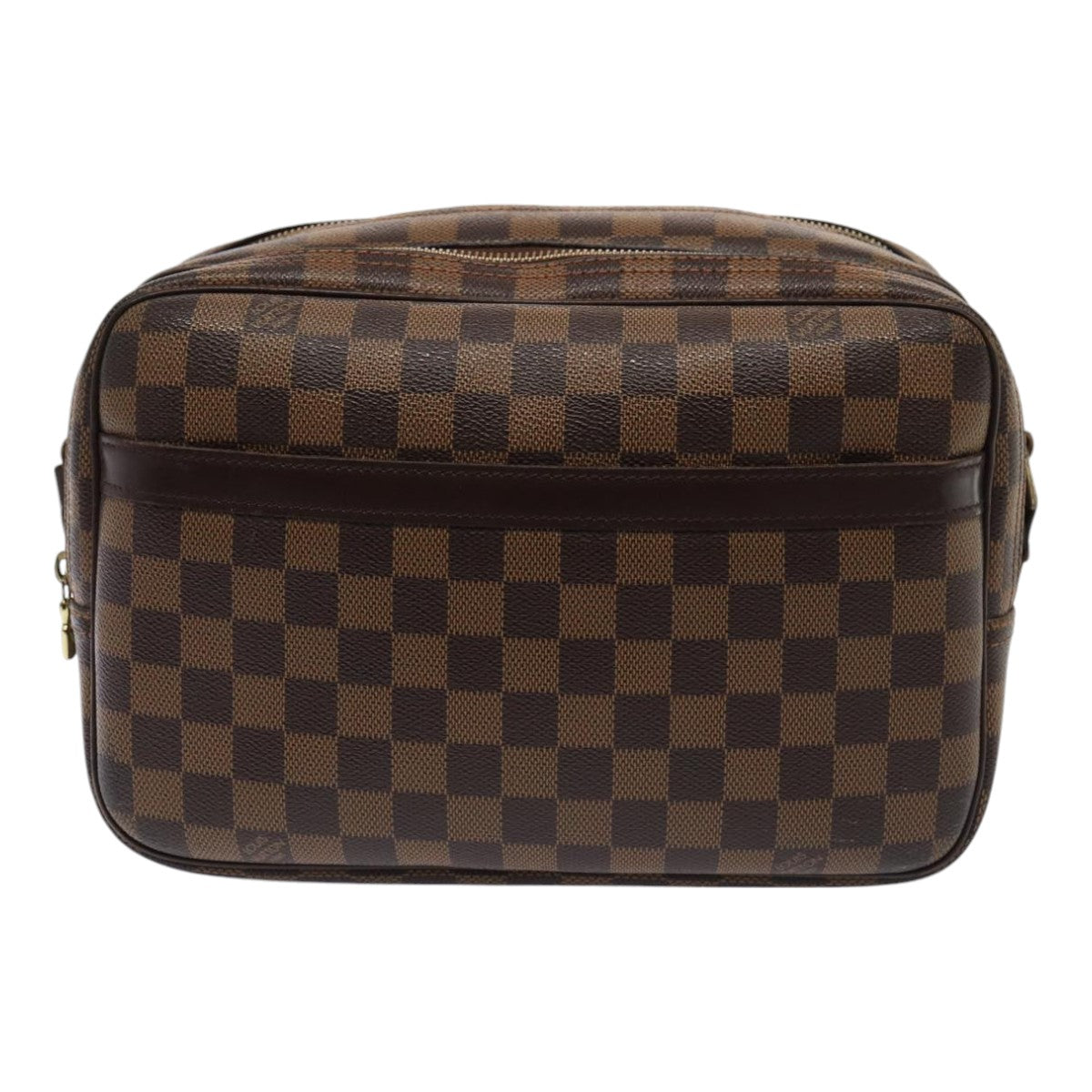 Louis Vuitton Reporter, Brown, Canvas, shoulder