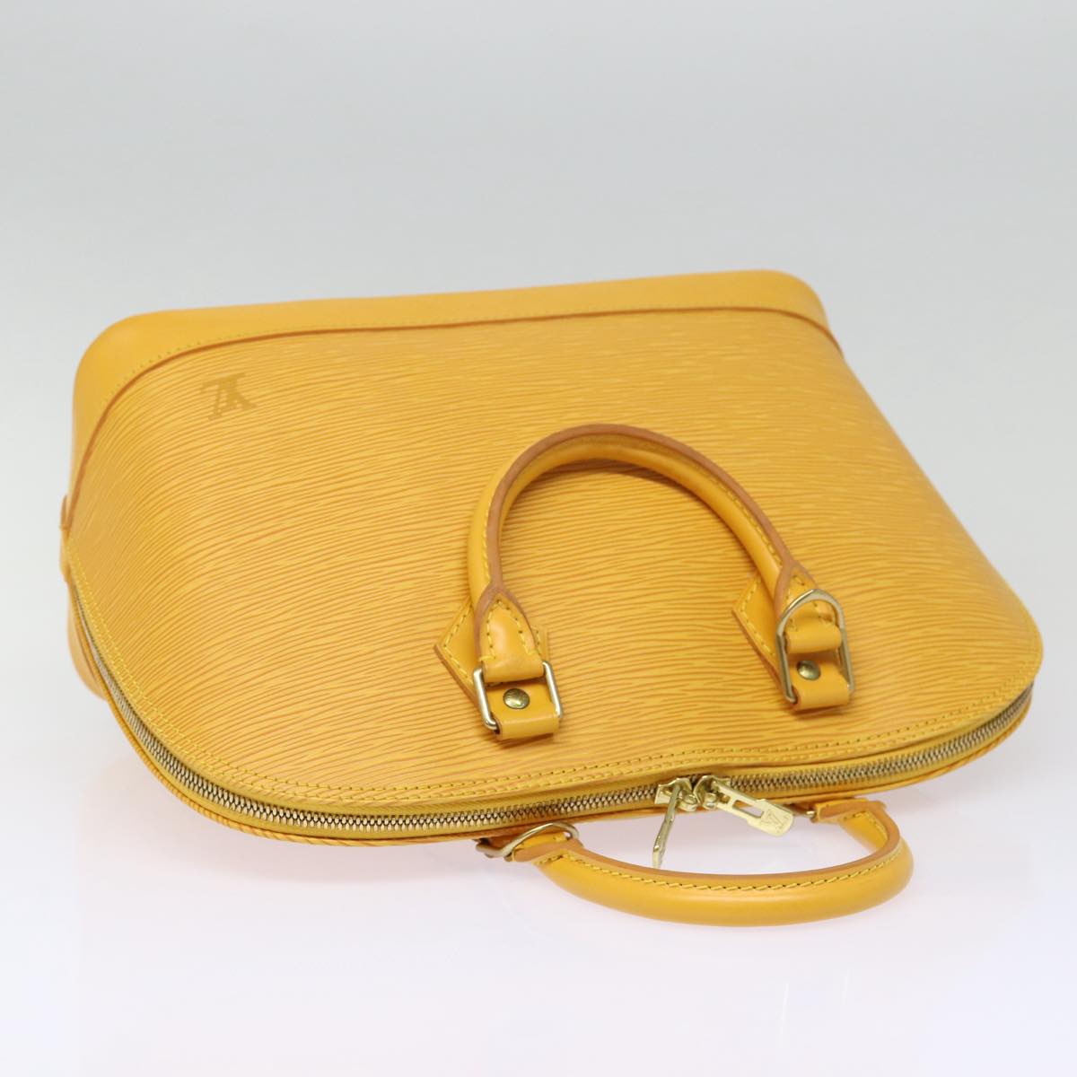 Louis Vuitton Alma, Yellow, Leather, handbag