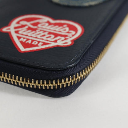Louis Vuitton Nigo, Navy, Leather, wallet