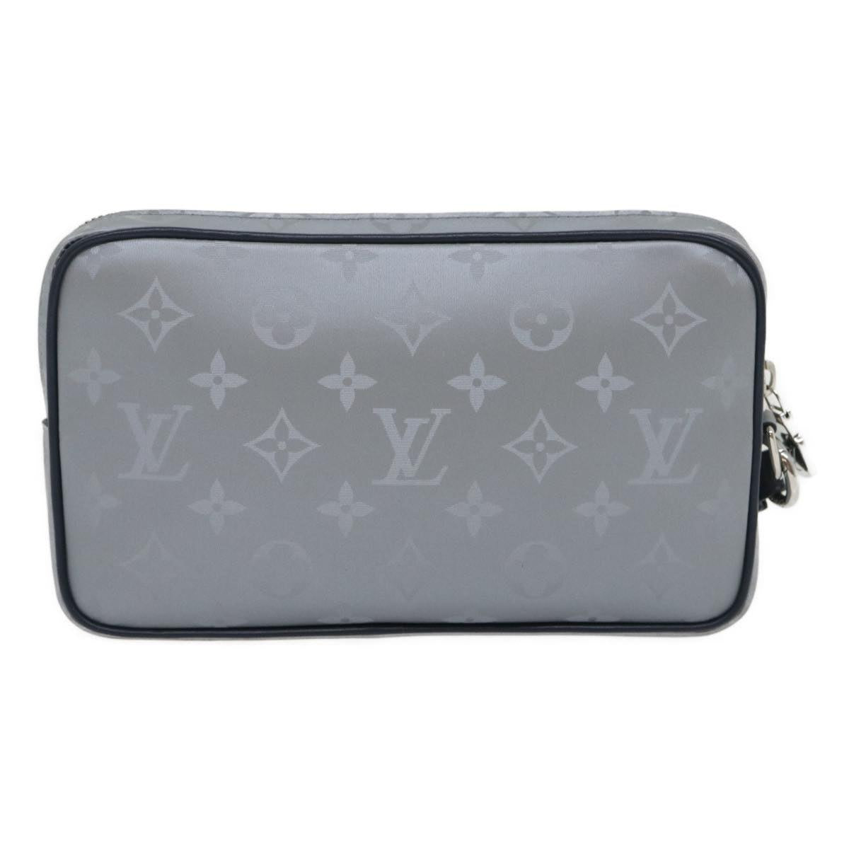 Louis Vuitton Satellite, Silver, Canvas, clutch