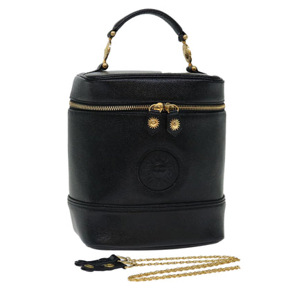 Versace Vanity, Black, Leather, handbag
