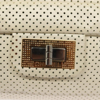 "Chanel 2,55", White, Leather, shoulder