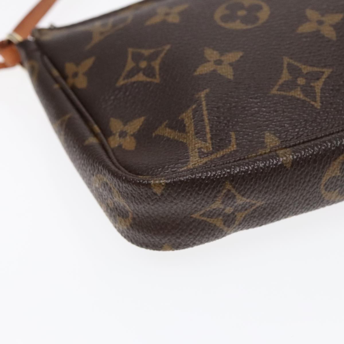 Louis Vuitton Pochette Accessoire, Brown, Canvas, clutch