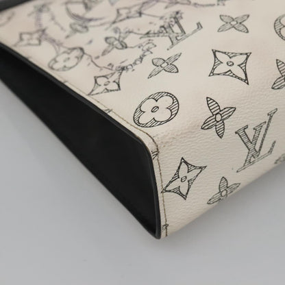 Louis Vuitton Savane, White, Canvas, clutch
