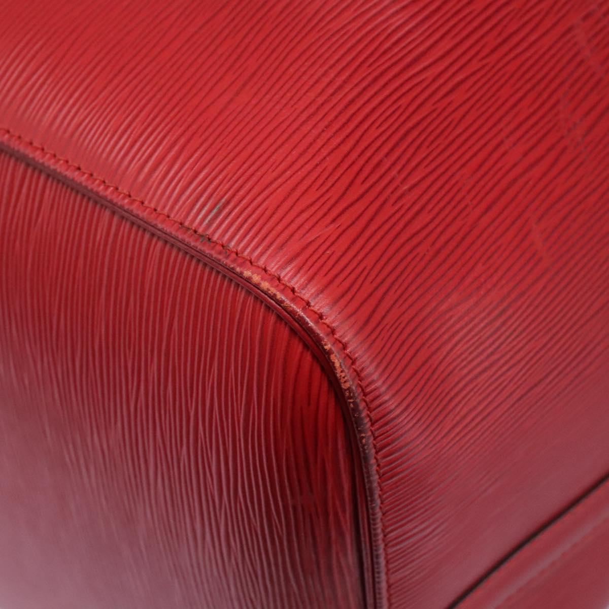 Louis Vuitton Keepall 55, Red, Leather, travel