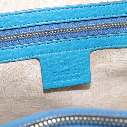 Gucci Bamboo, Blue, Leather, handbag