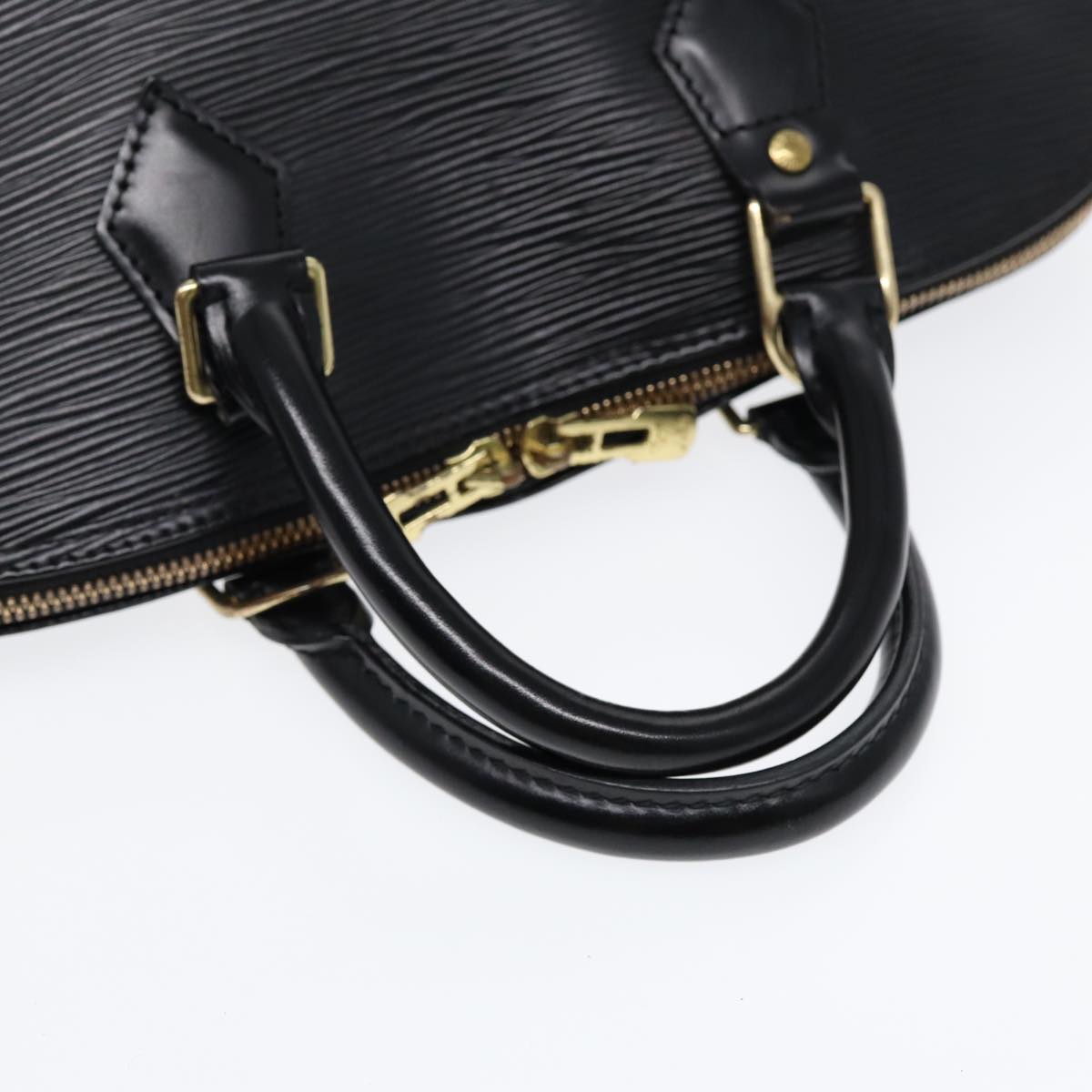 Louis Vuitton Alma, Black, Leather, handbag