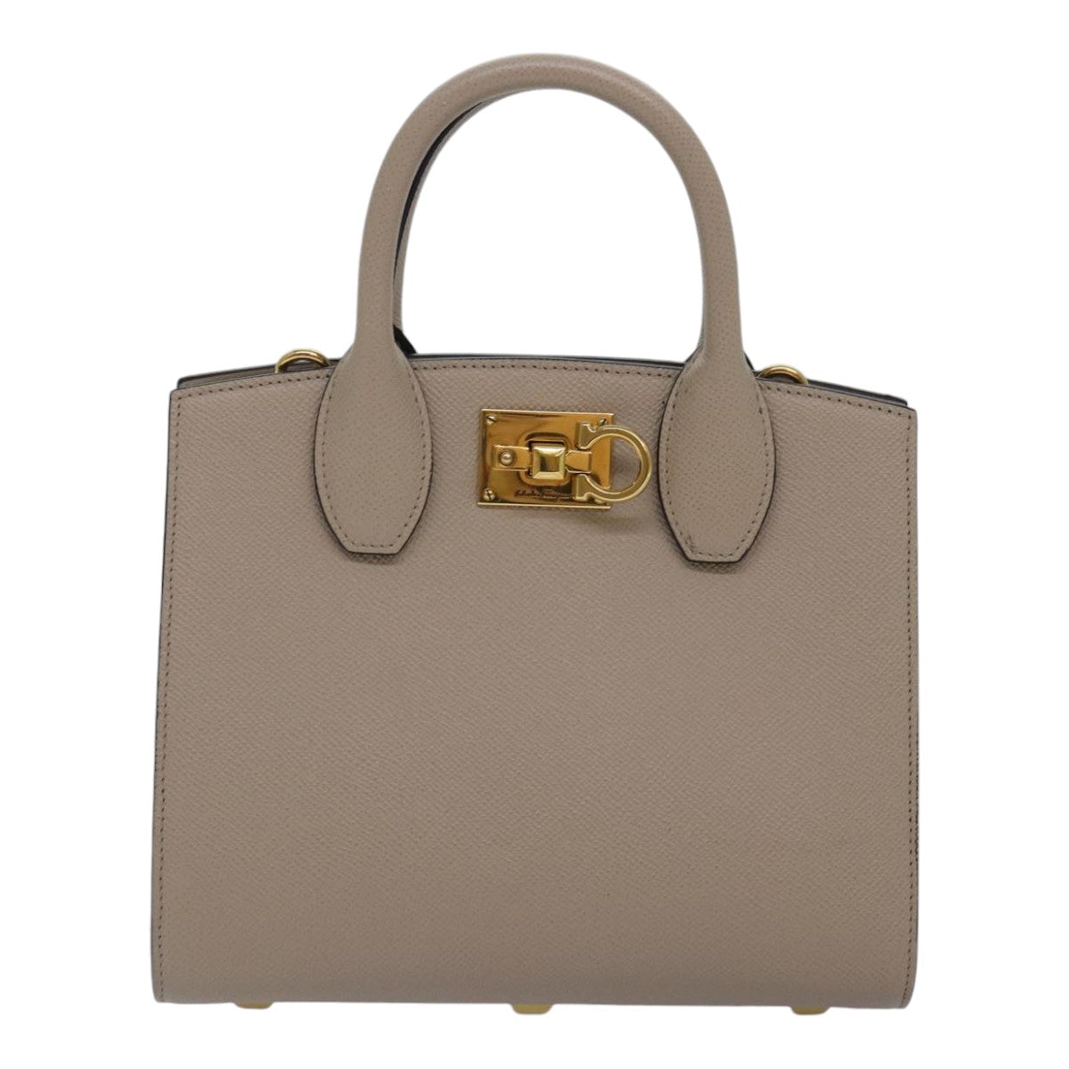 Salvatore Ferragamo Studio, Beige, Leather, handbag