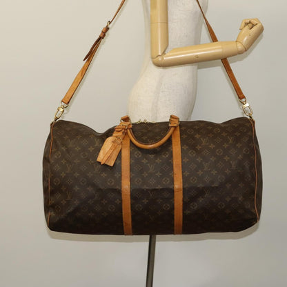 Louis Vuitton Keepall Bandoulière 60, Brown, Canvas, travel