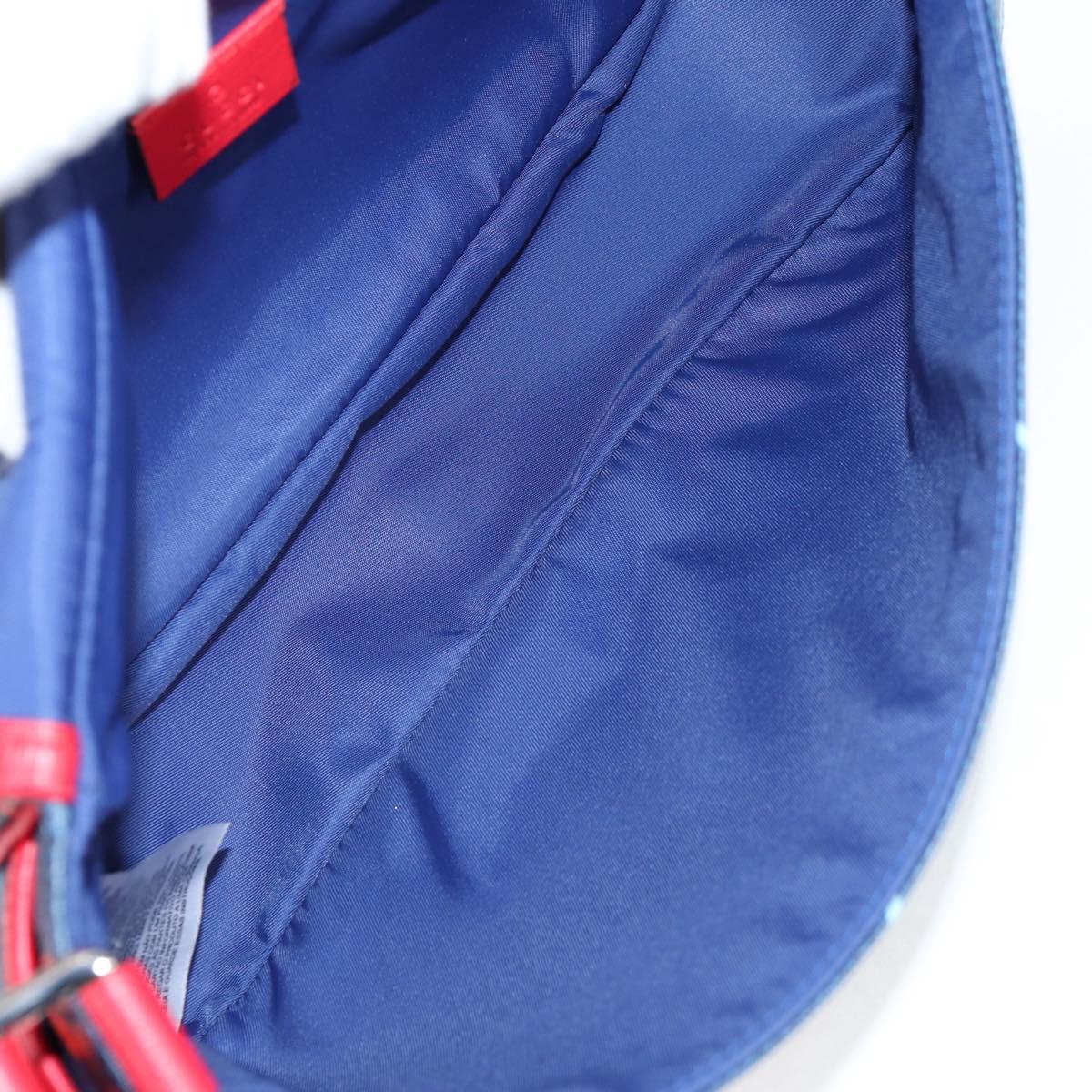 Gucci, Blue, Canvas, shoulder