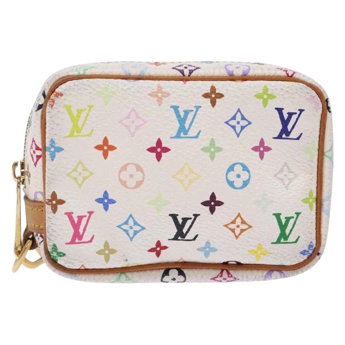 Louis Vuitton Wapity, White, Canvas, clutch