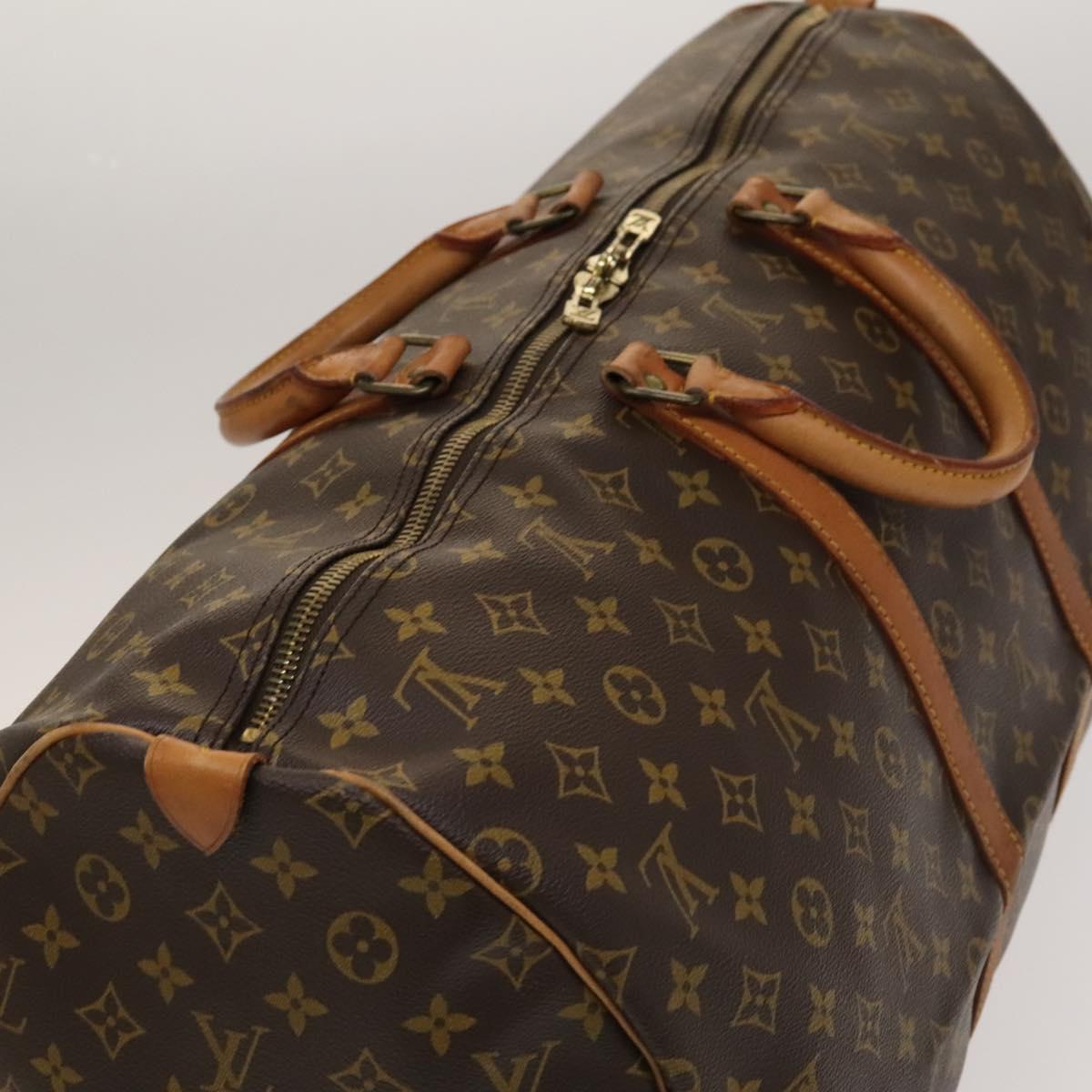 Louis Vuitton Keepall 55, Brown, Canvas, travel