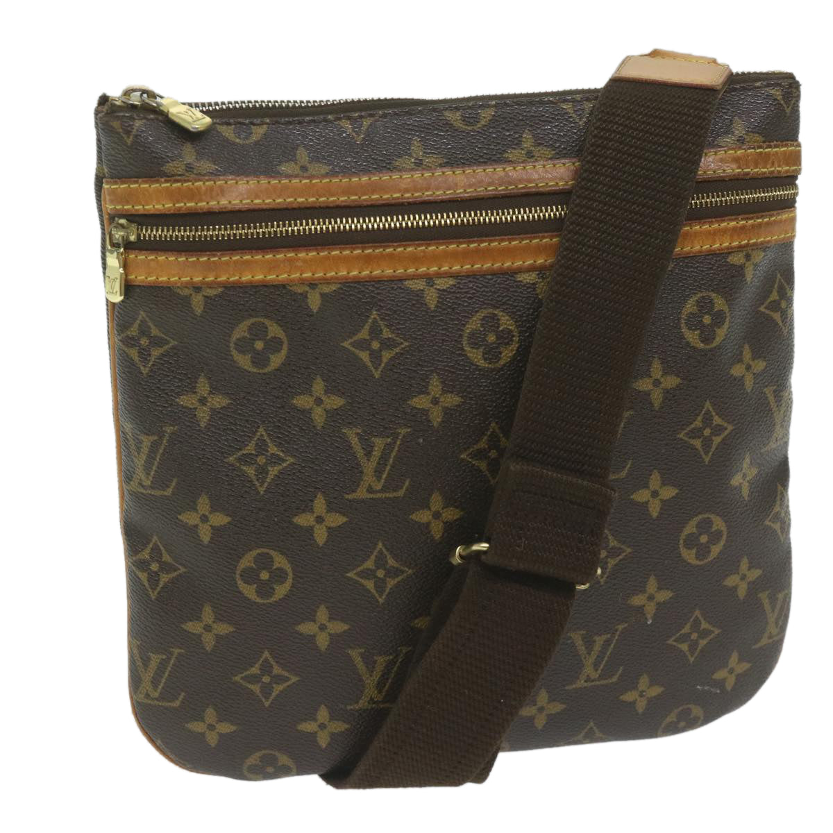 Louis Vuitton Bosphore, Brown, Canvas, shoulder