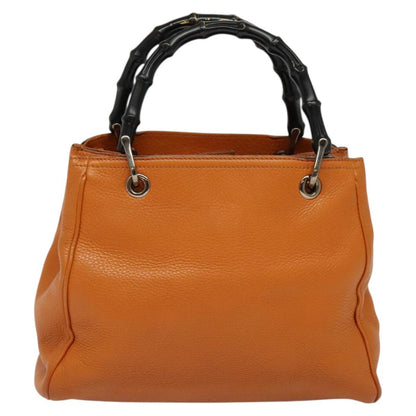 Gucci Bamboo, Orange, Leather, handbag