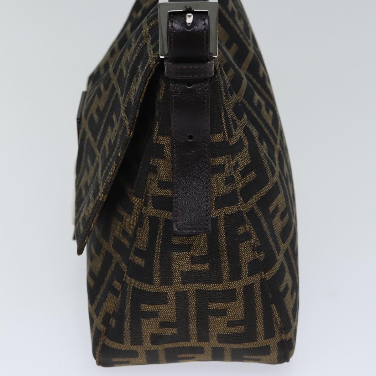 Fendi Mamma Baguette, Brown, Canvas, shoulder