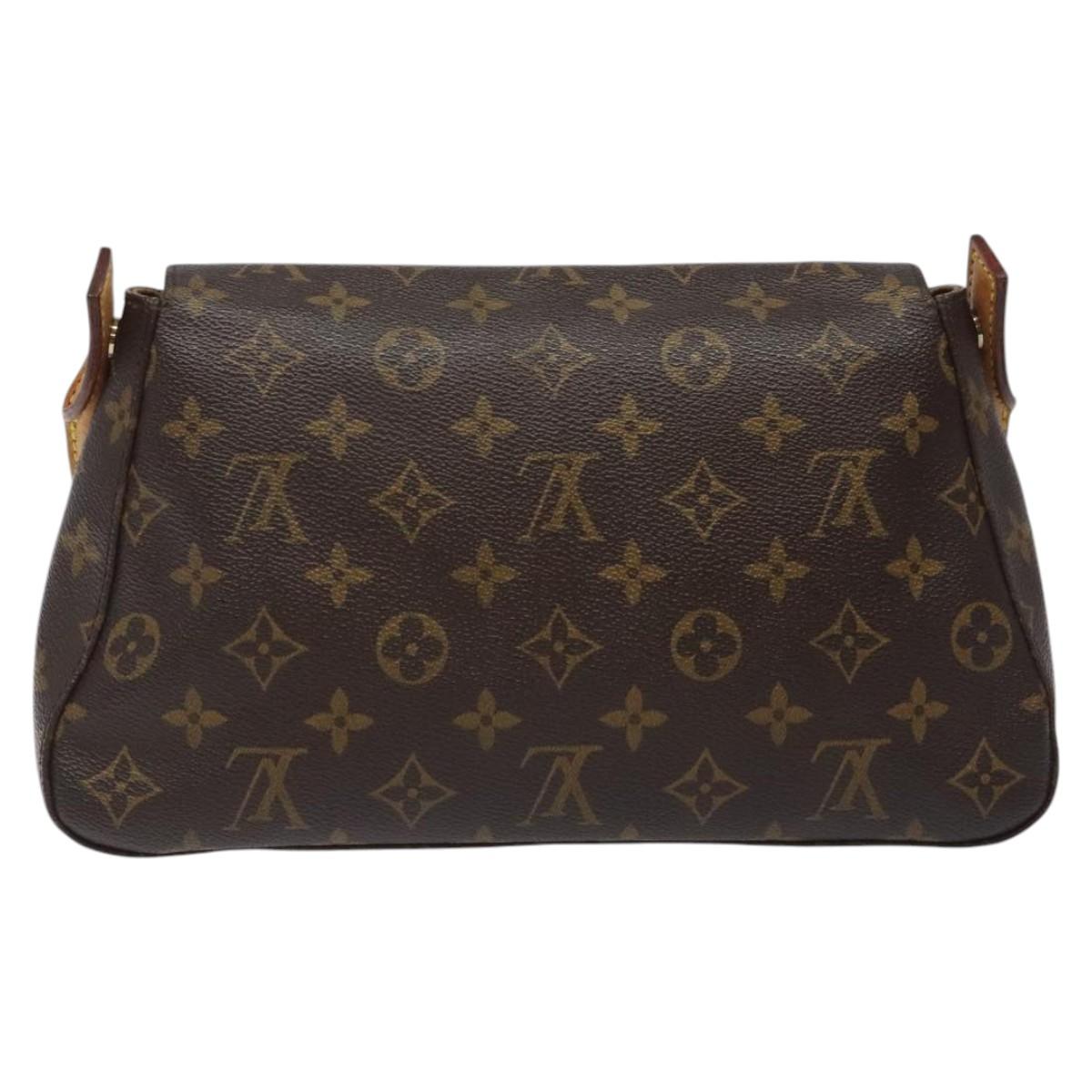Louis Vuitton Mini looping, Brown, Canvas, shoulder