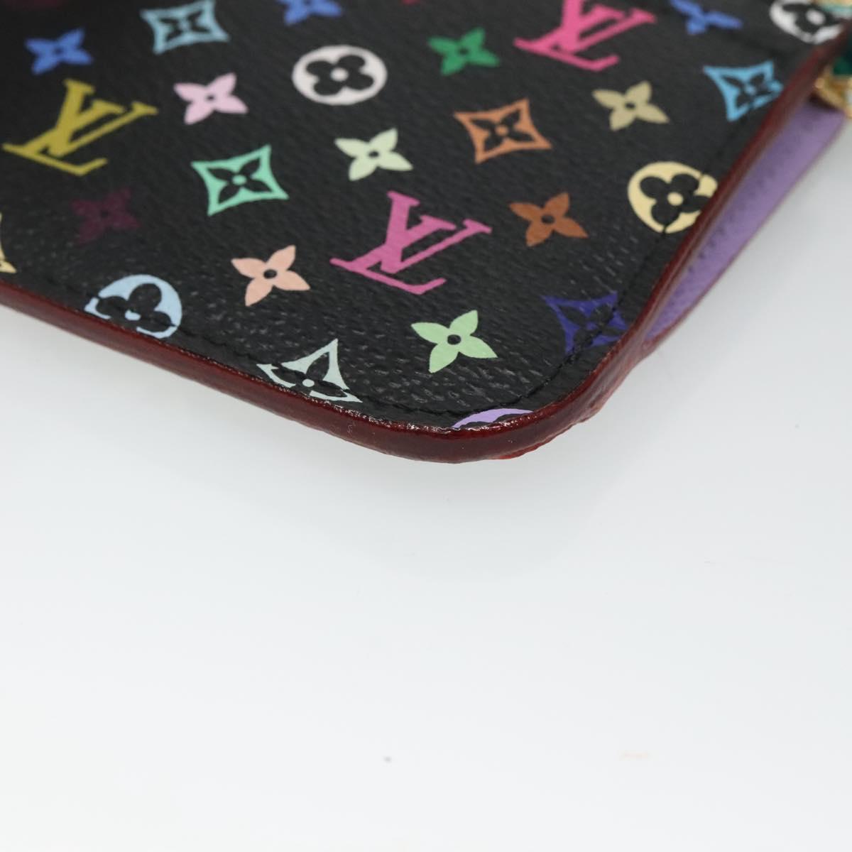 Louis Vuitton Pochette Clés, Black, Canvas, wallet