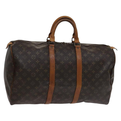 Louis Vuitton Keepall 50, Brown, Canvas, travel