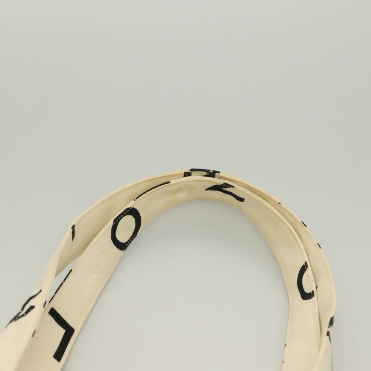 Chanel Cc, White, Canvas, tote