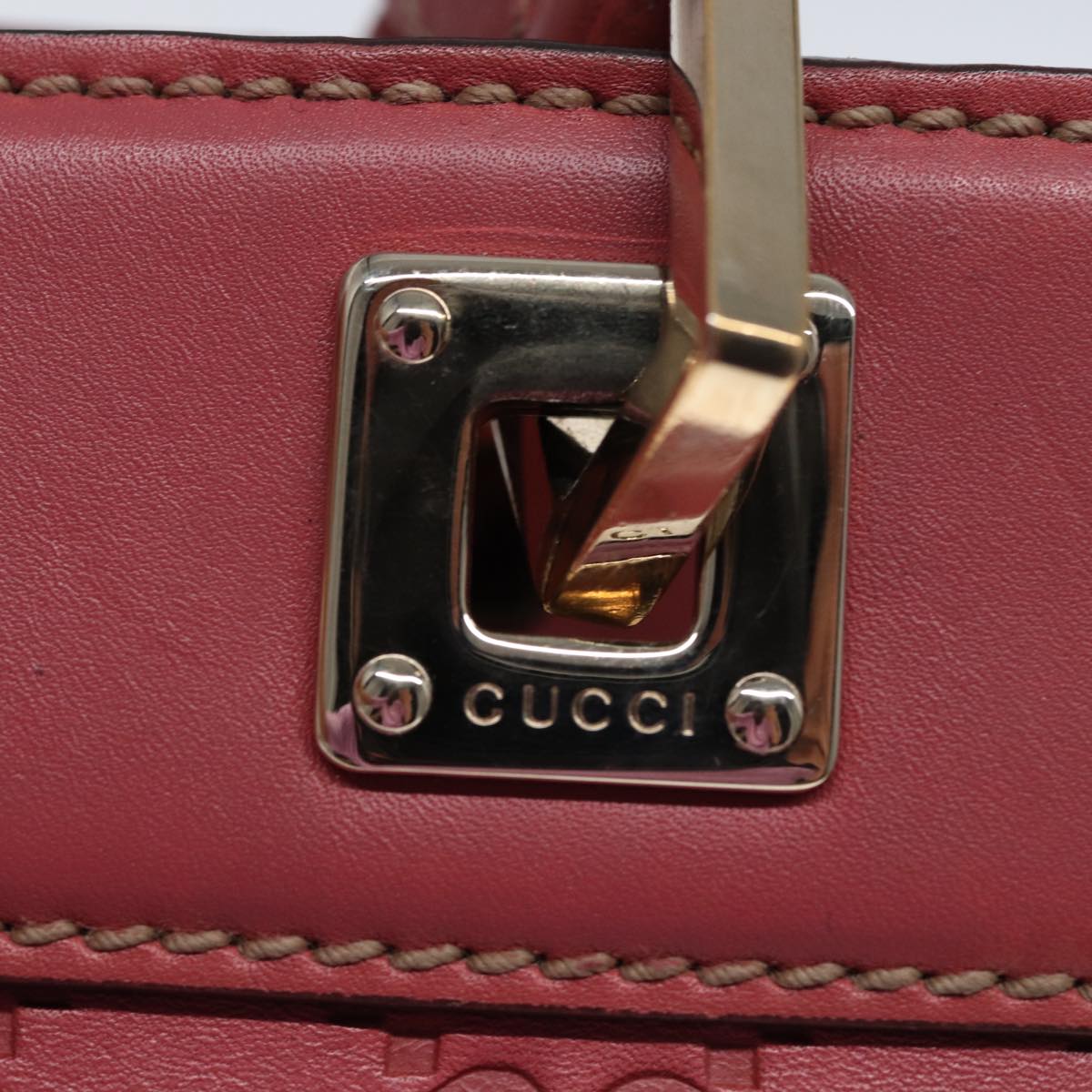 Gucci GG Signature, Pink, Leather, handbag