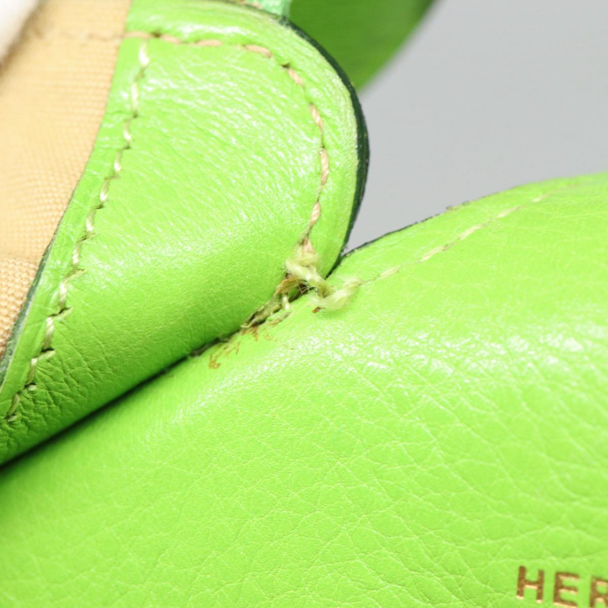 Hermès, Green, Leather, handbag