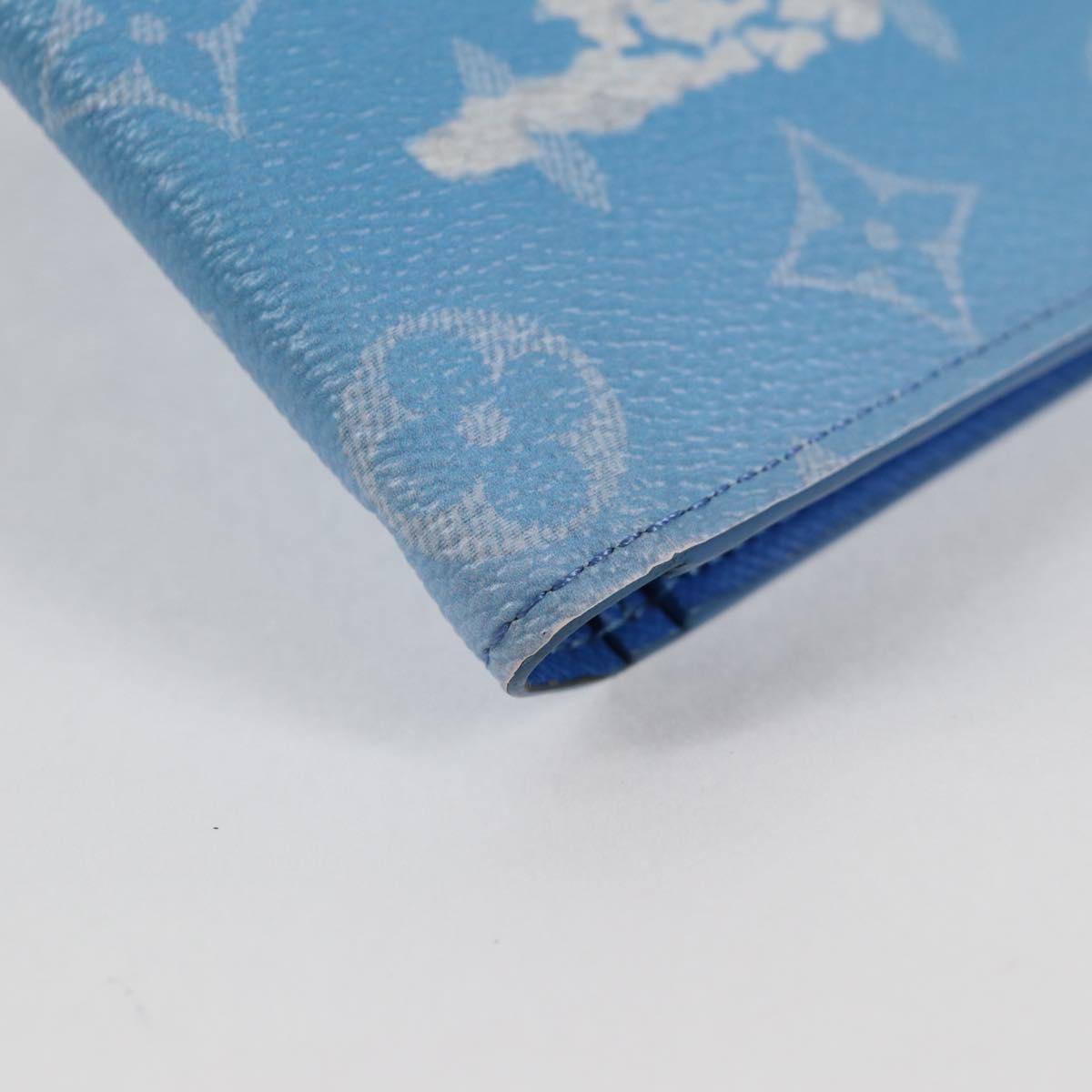 Louis Vuitton Brazza, Blue, Canvas, wallet