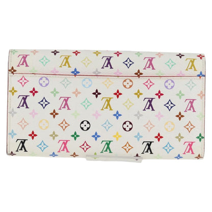 Louis Vuitton Sarah, White, Canvas, wallet