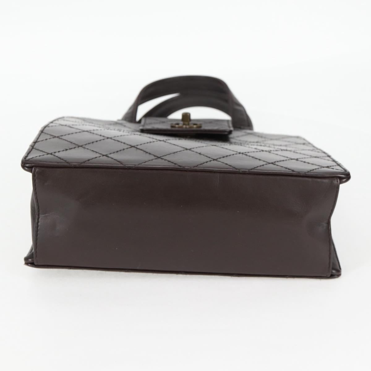 Chanel Coco Mark, Brown, Leather, handbag