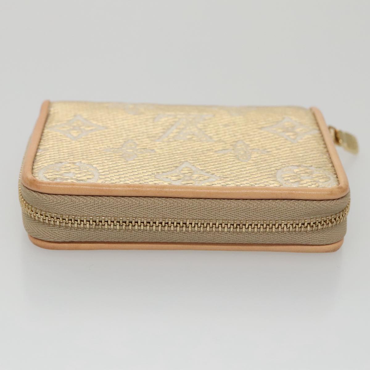 Louis Vuitton Zippy coin purse, Gold, Canvas, wallet