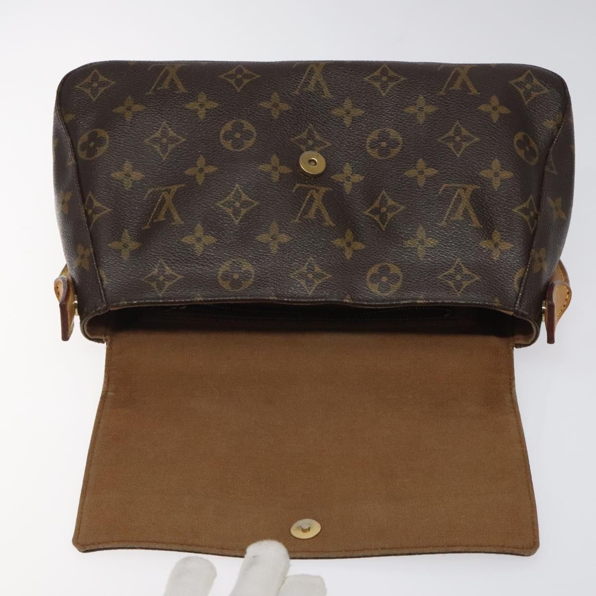 Louis Vuitton Mini looping, Brown, Canvas, shoulder