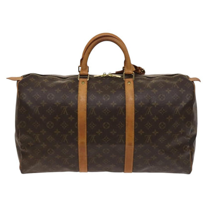 Louis Vuitton Keepall 50, Brown, Canvas, travel