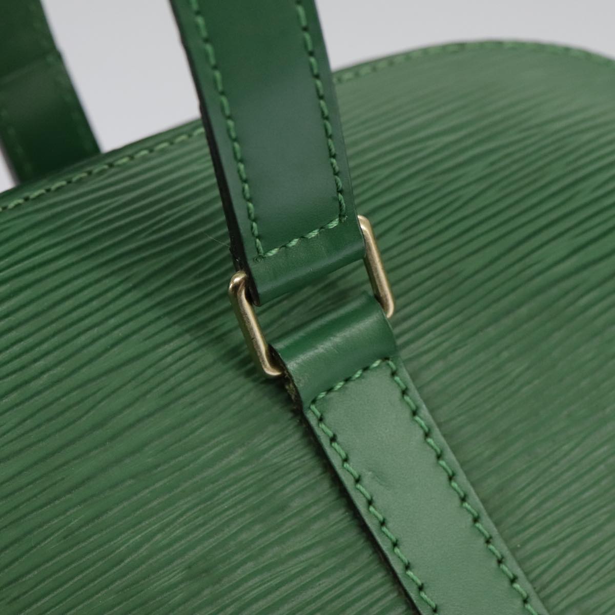 Louis Vuitton Soufflot, Green, Leather, handbag