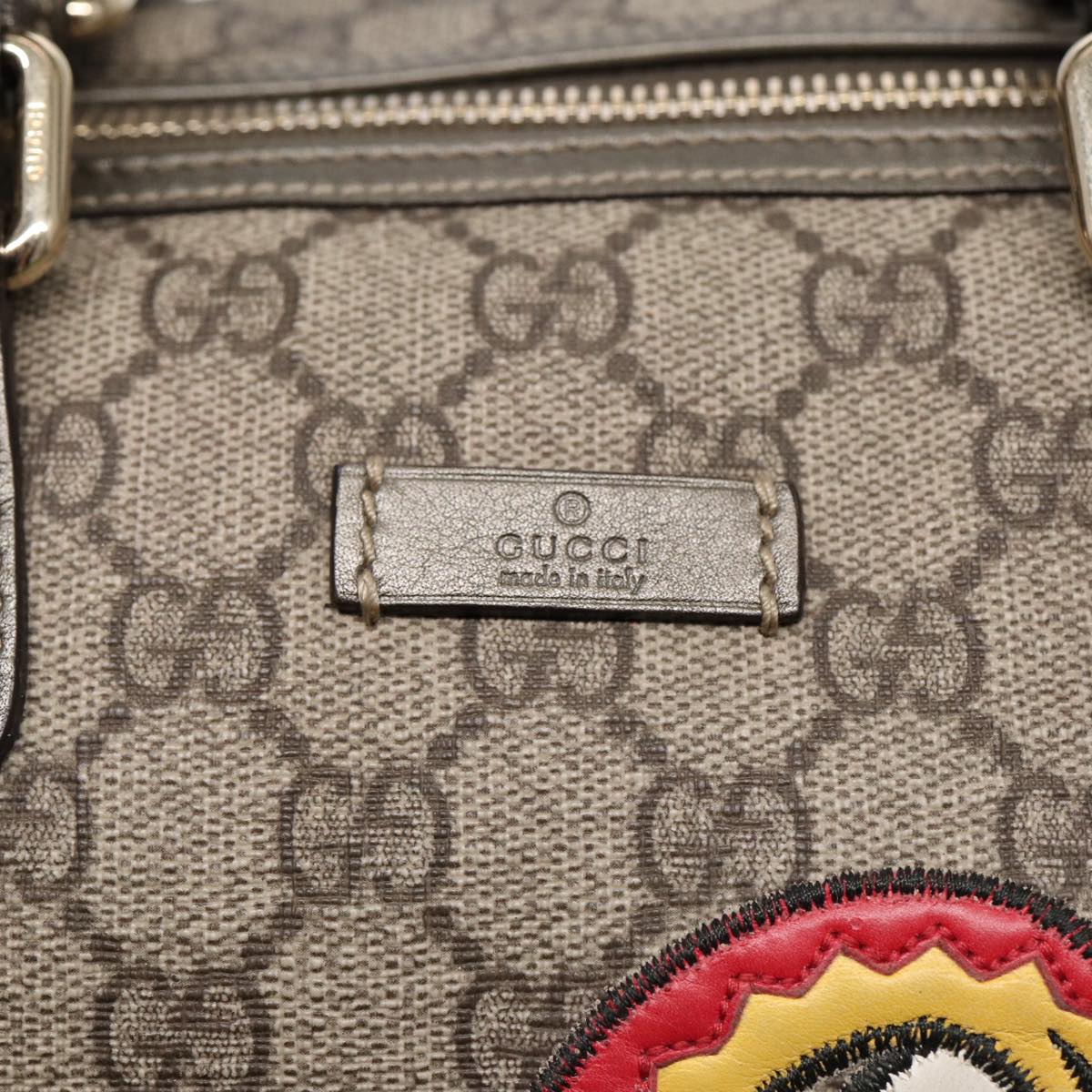 Gucci Boston, Beige, Canvas, handbag