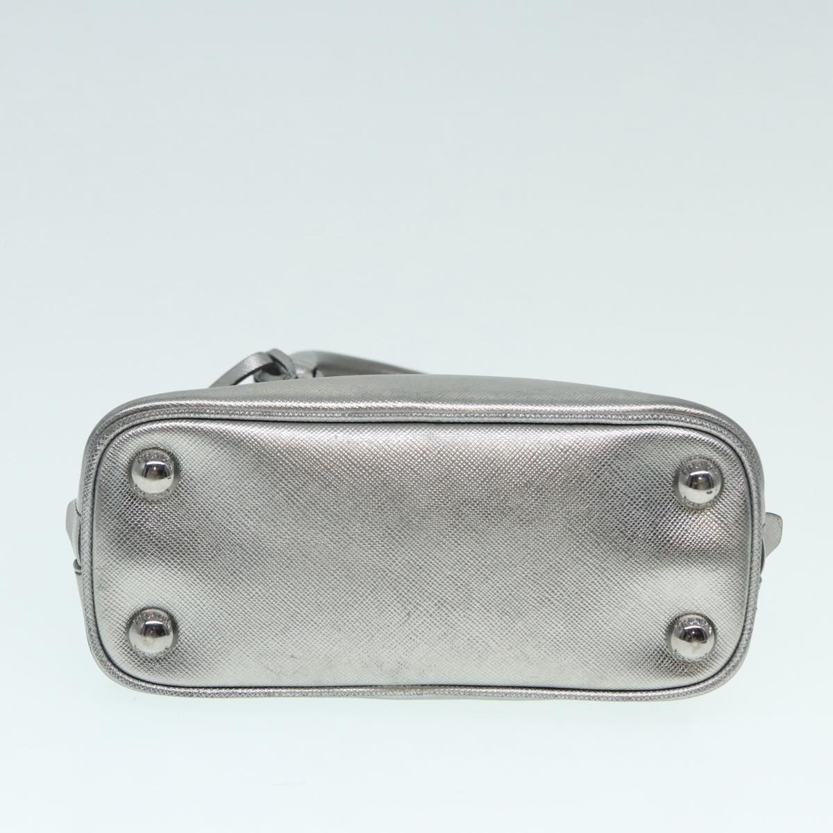 Prada Promenade, Silver, Leather, handbag