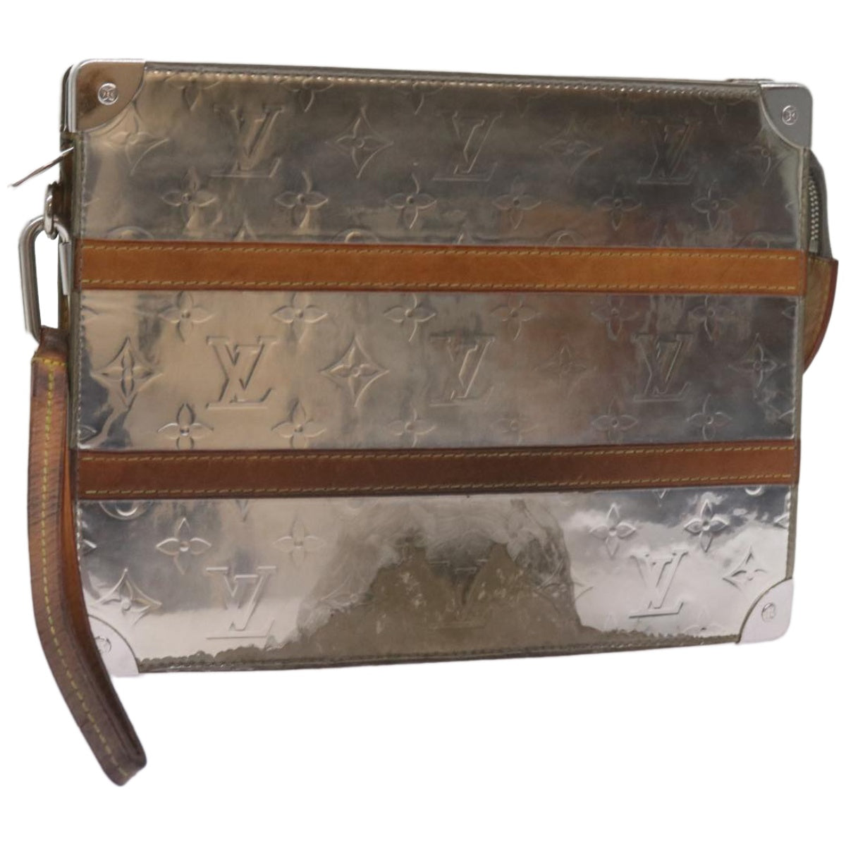 Louis Vuitton Trunk, Silver, Canvas, clutch