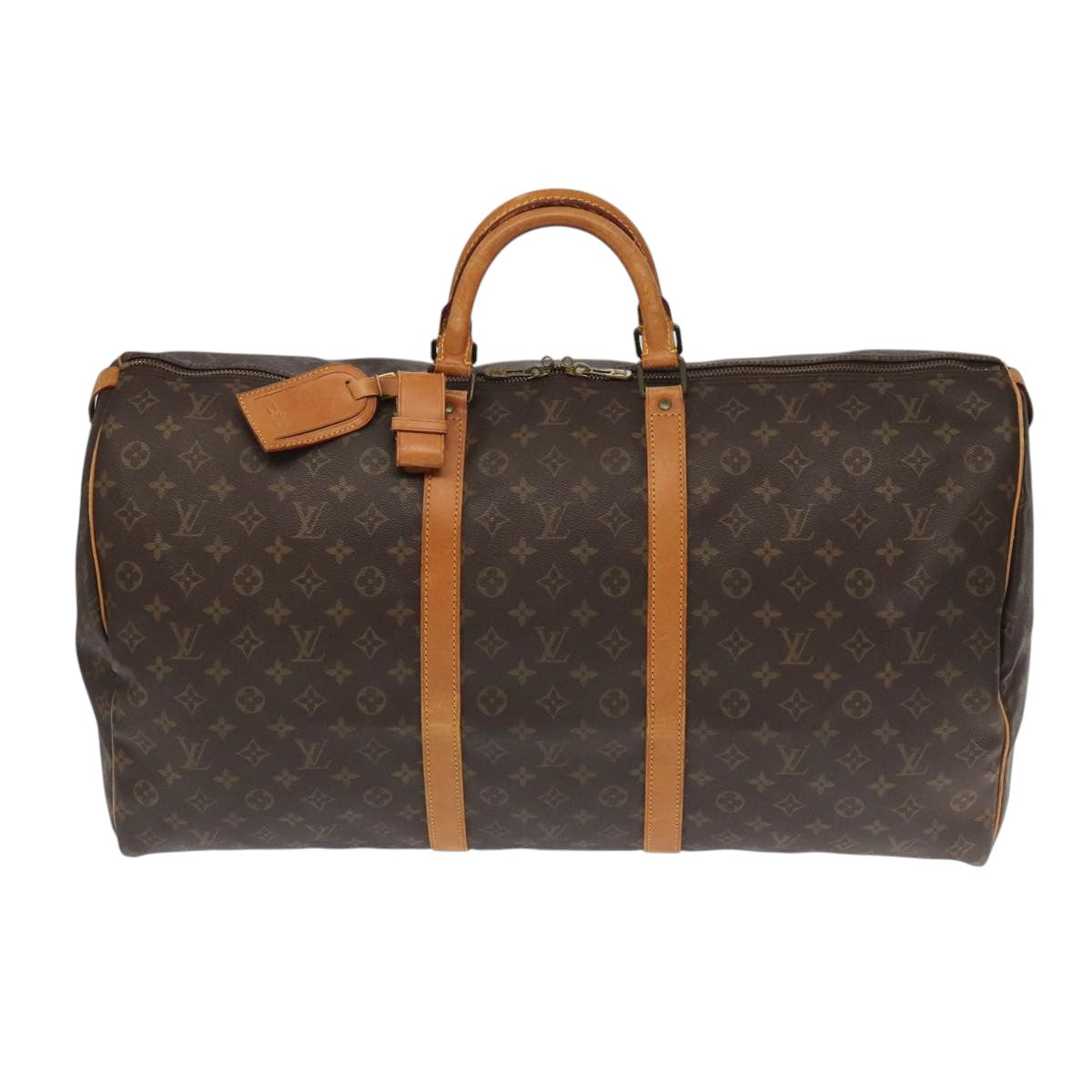 Louis Vuitton Keepall 60, Brown, Canvas, travel